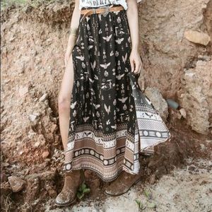 Spell Phoenix Mustang Maxi Skirt